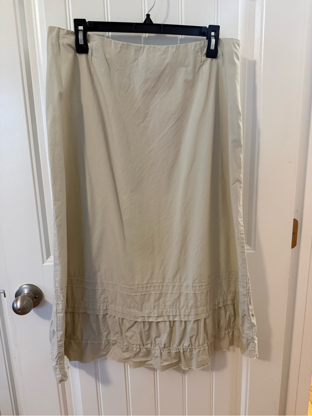 Talbots Light Beige Maxi Skirt with Ruffle Hem